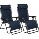 LOT DE 2 CHAISES LONGUES PLIANTES