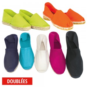 ESPADRILLES UNIES DOUBLÉES T35-T40