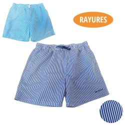 SHORT DE BAIN HOMME RAYURES