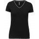 TSHIRT FEMME COL V 100% COTON