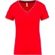 TSHIRT FEMME COL V 100% COTON