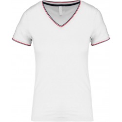 TSHIRT FEMME COL V 100% COTON