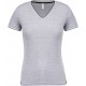 TSHIRT FEMME COL V COTON / VISCOSE