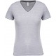 TSHIRT FEMME COL V COTON / VISCOSE