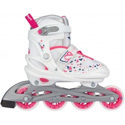 ROLLER EN LIGNE REGLABLE - WHITE WEDGE - ENFANT