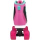 ROLLERS QUAD RETRO FEMME ROSE-BLEU