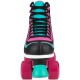 ROLLERS QUAD RETRO FEMME ROSE-BLEU