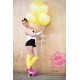 ROLLERS QUAD RETRO FEMME ROSE-JAUNE