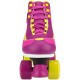 ROLLERS QUAD RETRO FEMME ROSE-JAUNE