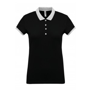 POLO COTON MC BICOLORE FEMME