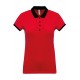 POLO COTON MC BICOLORE FEMME