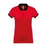 POLO COTON MC BICOLORE FEMME