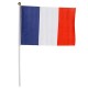 DRAPEAU FRANCE AVEC BATON 60 X 90 CM