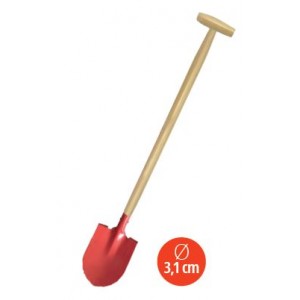 PELLE METAL RONDE MANCHE BOIS EN T 91 CM