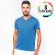 T-SHIRT COTON COL V HOMME