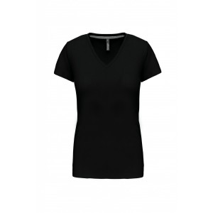 T-SHIRT COTON COL V FEMME