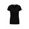T-SHIRT COTON COL V FEMME