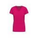 T-SHIRT COTON COL V FEMME