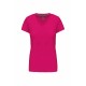 T-SHIRT COTON COL V FEMME