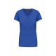 T-SHIRT COTON COL V FEMME