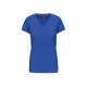 T-SHIRT COTON COL V FEMME