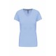 T-SHIRT COTON COL V FEMME