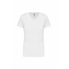 T-SHIRT COTON COL V FEMME