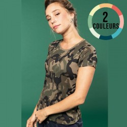 T-SHIRT CAMO FEMME