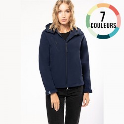 VESTE SOFTSHELL CAPUCHE AMOVIBLE FEMME