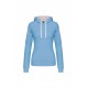 SWEAT CAPUCHE CONTRASTE FEMME