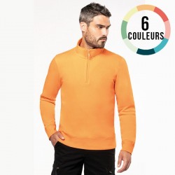 SWEAT COL ZIP HOMME