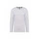 T-SHIRT COTON ML COL V HOMME