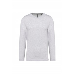 T-SHIRT COTON ML COL V HOMME