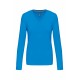 T-SHIRT COTON ML COL V FEMME