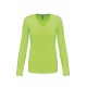 T-SHIRT COTON ML COL V FEMME