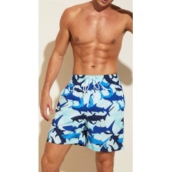 SHORT DE BAIN LONG HOMME REQUINS