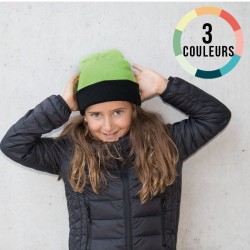 BONNET ENFANT BICOLORE AVEC REVERS