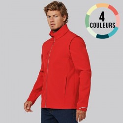 VESTE SOFTSHELL MANCHES AMOVIBLES MIXTE