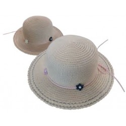 CHAPEAU PAILLE PAPIER FILLE 52/54 CM