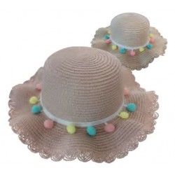 CHAPEAU PAILLE PAPIER FILLE 52/54 CM