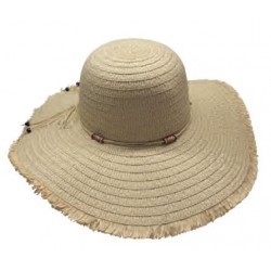 CHAPEAU PAILLE PAPIER FEMME AJUSTABLE