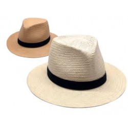 CHAPEAU HOMME PAILLE BORD BAISSE 57/59 CM