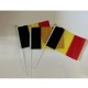 LOT DE 12 PETITS DRAPEAUX BELGIQUE AVEC BAGUETTE