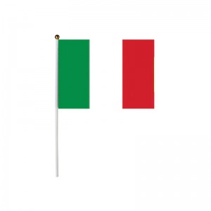 DRAPEAU ITALIE AVEC BATON 30 X 45 CM