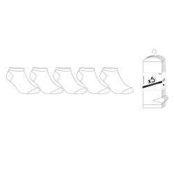 SOQUETTES HOMME 40/46 LOT DE 5 PAIRES BLANC