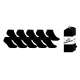 SOQUETTES HOMME 40/46 LOT DE 10 PAIRES NOIR