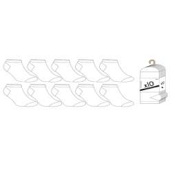 SOQUETTES FEMME 36/41 LOT DE 10 PAIRES BLANC