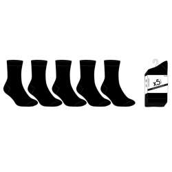 CHAUSSETTES HOMME LOT DE 5 PAIRES NOIR