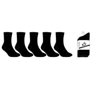 CHAUSSETTES HOMME LOT DE 5 PAIRES NOIR