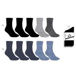 CHAUSSETTES HOMME LOT DE 5 PAIRES UNI